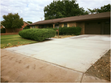 New Home Driveway Lubbock Tx